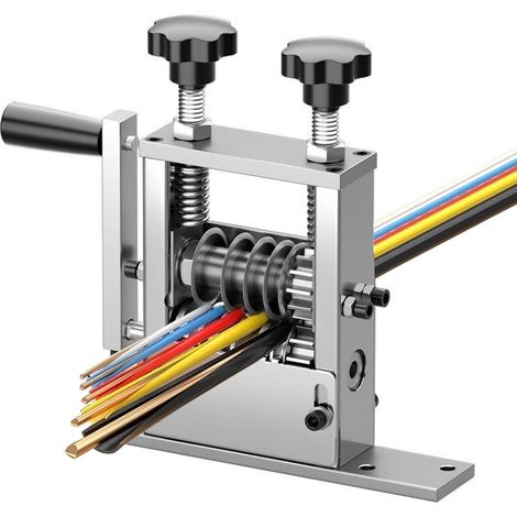 Cable Peeling Machine, Stripping Machine for 1-17 mm Cable, 6 Channel Automatic Cable Stripping Tool with 5 Blades, Manual Cable Stripping Machine for Waste Wire, Single Core Drah (1/5)