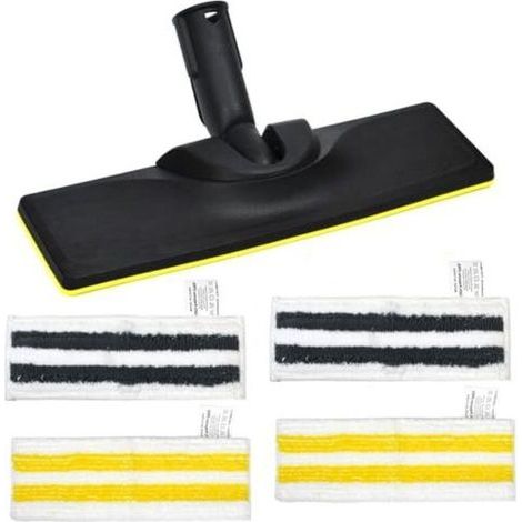 Set de Buses de Sol Compatible avec Kärcher Sc2 Sc3 Sc4 Sc5, Accessoire de Remplacement Compatible avec Kärcher Easyfix Nettoyeur Vapeur, avec 1 Buse de Sol, 4 Serpillères en Microfib (1/5)