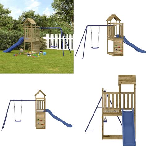 Spielturm Imprägniertes Kiefernholz - Holzspielplatz - Outdoor Spielgeräte - Gartenmöbel - Kindgerechtes Spielzeug - Spielturm - Home & Living