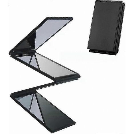 Miroir pliable compact à 4 panneaux pour le maquillage, la coiffure et les coupes de cheveux (1/5)