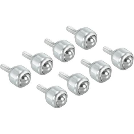 Sollbry Roulement à billes à rouleaux, lot de 8, unité de roulette rotative en acier au carbone montée sur goujon de charge pour transmission sur support à rouleaux de convoyeur (1/3)