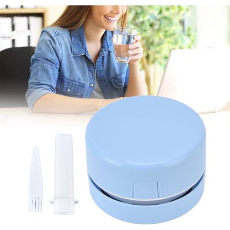Mini-Tragbarer, kabelloser USB-Tischstaubsauger mit Staubabsaugung für Zuhause und Büro, blau, ABS, 170 g (1/5)