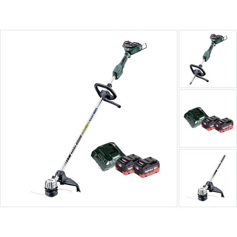 Metabo FSD 36-18 LTX BL 40 Desbrozadora sin cable 36 V ( 2x 18 V ) mango redondo sin escobillas + 2x batería 8,0 Ah + cargador