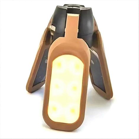 Lampe solaire de camping - Rechargeable par USB, haute luminosité, portable pour l'extérieur, les voyages, les situations d'urgence, éclairage de tente B (1/5)
