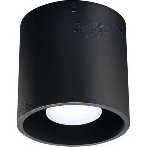 Lampada di proiezione rotonda per 1 lampadina GU10 Nero (1/3)