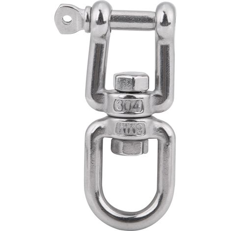 Robuster Drehkarabiner aus Edelstahl 304, drehbarer Drehring mit Rollgelenk (6 mm) (1/5)