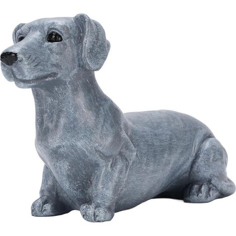Sculpture de chien en résine, très détaillée, adorable statuette, figurine animale pour chambre et jardin