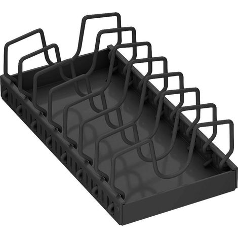 Étagère à casseroles réglable, étagère de rangement pour ustensiles de cuisine, étagère murale verticale à 10 lignes (1/5)