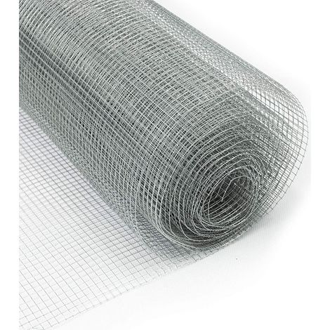 Karat – Grillage métallique galvanisé 50 cm x 5 m – Maille 6,3 x 6,3 mm – Résistant aux taupes et aux lapins – Découpable à la taille souhaitée