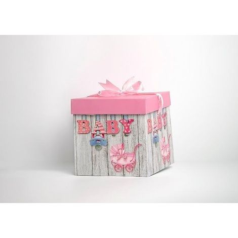 boîte cadeau rose pâle L