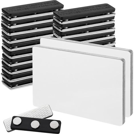 Lot de 20 Badge Magnétique, Aluminium Léger, Attache Puissante, Pour Bureau École (1/5)