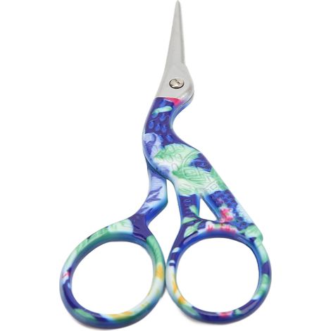 Ciseaux de Couture Professionnels en Acier Inoxydable - Coupe Précise et Manche Ergonomique Bleu Foncé (1/5)
