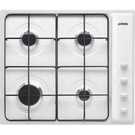Smeg S64SB plaque Blanc Intégré 60 cm Gaz 4 zone(s)