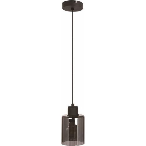 Lampada a sospensione nera vetro fumé Valerie E27 Reality (1/3)