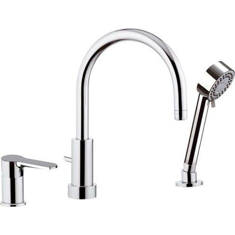 Miscelatore bordo vasca minimale con doccetta - serie winner (1/3)