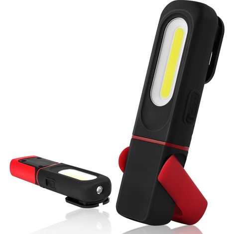 Lampe de Travail Rechargeable LED Puissante avec Magnétique et Crochet, Lampe d'Inspection Portable pour Atelier, Urgences