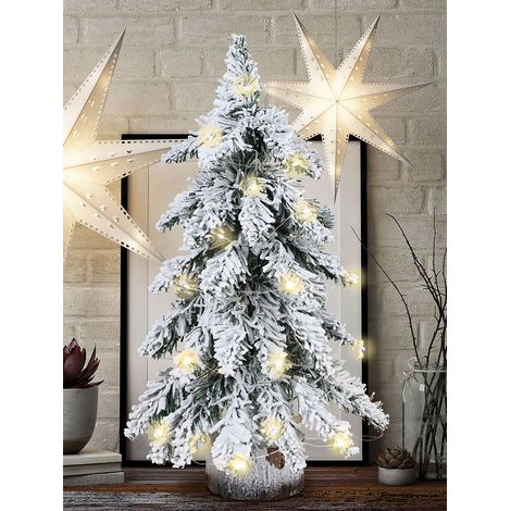 45 cm hoher künstlicher Weihnachtsbaum mit Lichterkette – Festliche Bürodekoration (1/5)