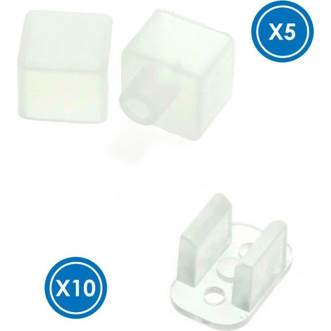 IluminaShop - Pack Tapones y Grapas para Funda de Silicona Empotrable