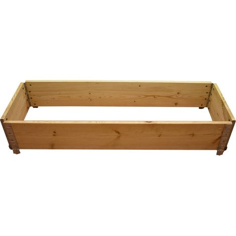 Multitanks – Carré potager en bois traité 1200 x 400 x 195 mm – Système d'emboîtement sans outils – 94 litres pour légumes et aromates (1/2)