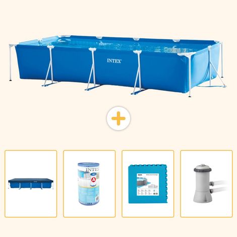 Intex Piscine Tubulaire Rectangulaire - 450x220x84 cm - 5-pièces S146 (1/5)