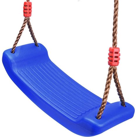 Kunststoff Schaukel für Kinder Blau Outdoor Indoor Höhenverstellbar rutschfest (1/5)