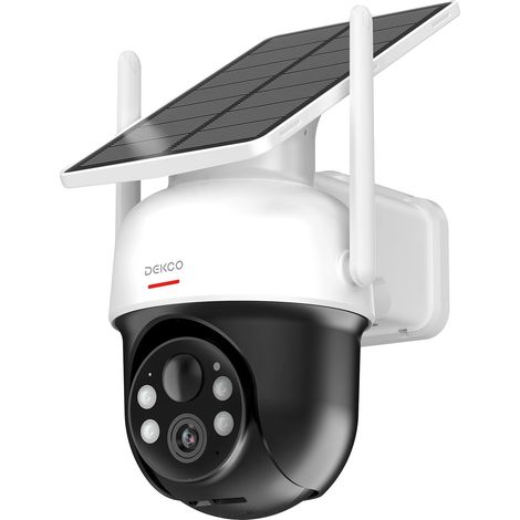 Cámara de seguridad WiFi, alimentada por energía solar, cobertura de 360 grados, cámara solar, enchufe europeo. (1/2)