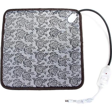 Coussin chauffant électrique pour animaux de compagnie pour chiens et chats avec cordon en anti-morsure Tapis de lit chaud réglable Acier (1/3)