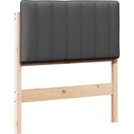 Cabecero tapizado con cabecera Marrón y gris oscuro 80 cm vidaXL
