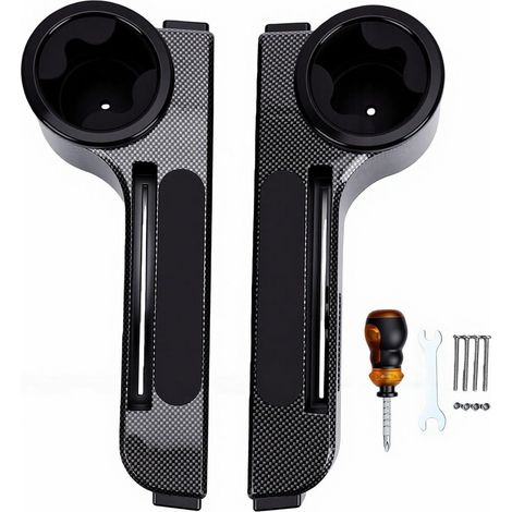 Accoudoir de Chariot en Fibre de Carbone pour Kit d'Accoudoir de Siège Arrière, Double Porte-gobelet en ABS, Remplacement Direct, Installation Facile, Résistant aux UV, pour EZGO et Passagers (1/5)