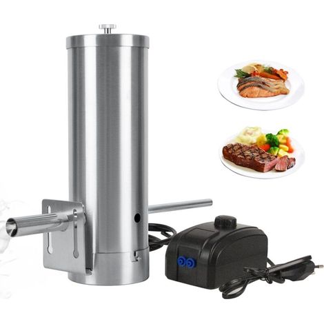Generatore di fumo freddo in acciaio inox, affumicatore in acciaio inox con pompa, griglia-affumicatore in acciaio inox, generatore di fumo freddo per affumicare carne, pesce e barbecue caldi o freddi (1/4)