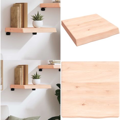Étagère murale 40x40x(2-6)cm bois de chêne massif non traité - Étagère Murale - Étagère Rustique - Étagère Bois Chêne - Rangement Mural - Décoration Murale - Home & Living (1/5)