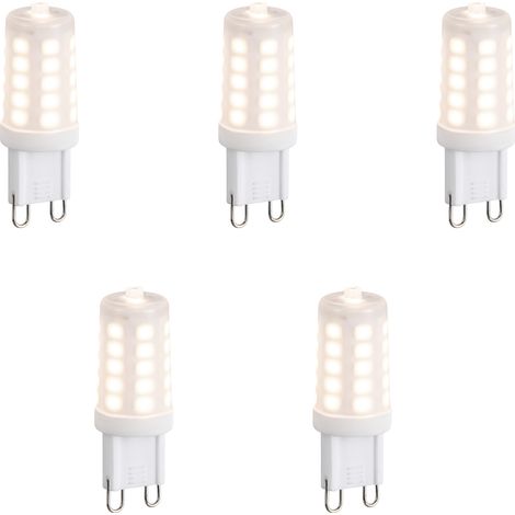 LUEDD Set di 5 lampadine LED dimmerabili G9 opale 3W 250lm 3000K