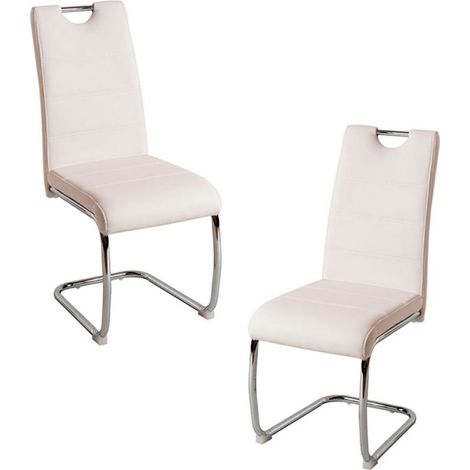 Packs Sillas Comedor - Pack 2 Sillas Hallen Polipiel - Blanco (1/5)