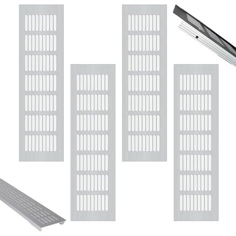 4 Pcs Rectangular Air Vent Grille Fireplace Ventilation Grille Aluminum Air Vent Outdoor Ventilation Grille for Shoes Kitchen Living Room (1/5)