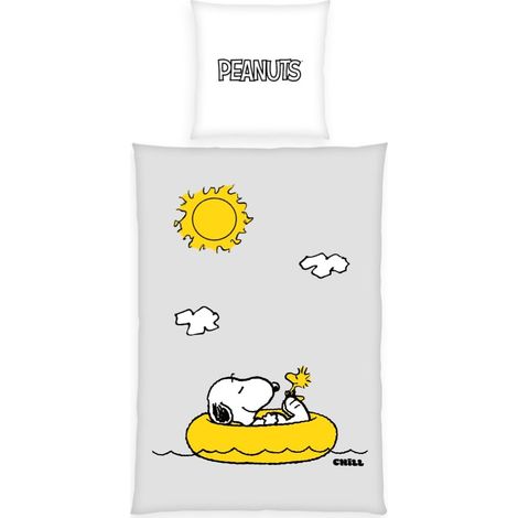 Linge de lit, Taie d’Oreiller env. 80x80 cm, Housse de Couette env. 135x200 cm, 100% Polyester/Microfibre, Gris (1/5)