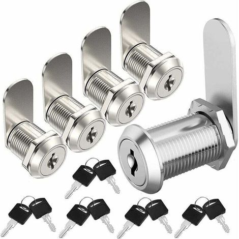 Serrure Boite aux Lettres 20mm Serrure Boite au Lettre Verrou avec Clés pour Boite aux Lettres Casier Tiroir Placard (5 Pièces) (1/4)