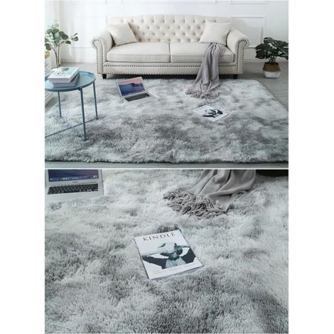 Tapis Shaggy Gris léger en Polypropylène Souple 120 x 160 cm (1/4)