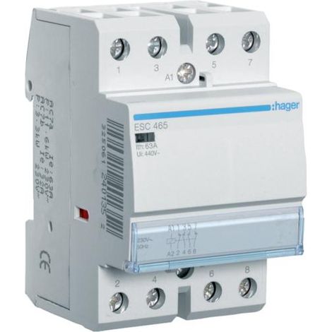 Contact 63A, 2F+2O, 230V - AUTOMATISMES HAGER ESC465 (1/3)