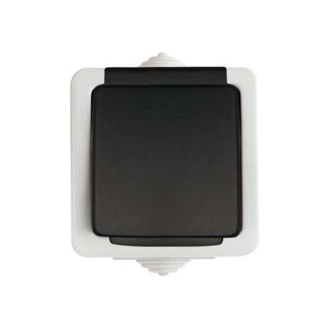 Kanlux – Prise murale française IP54 16A – Protection enfants – Connecteur à vis pour installation rapide – Plastique ABS – Gris (1/3)