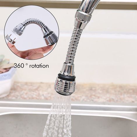 Brassard Pulvérisateur Robinet - Tuyau Flexible 360° - Compatible Eau Froide Chaude - Raccord Standard 55/64 Pouces - 1 Pièce (1/5)
