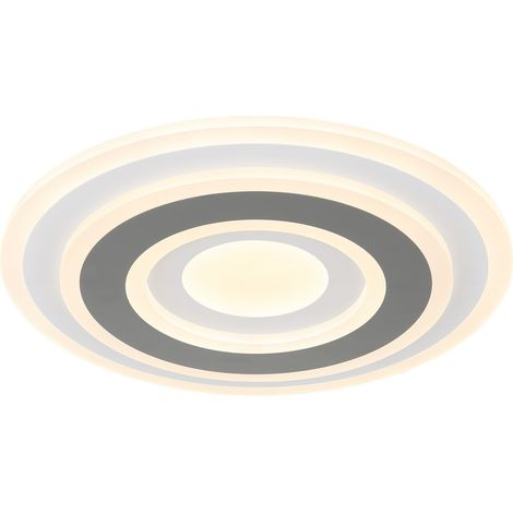 Plafonnier semi-encastré à LED intégré, LED blanche, intensité variable 2 700-6 000 K, télécommande