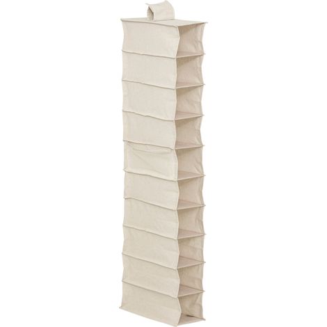 Hängender Schuhorganizer DRESSY, 10 Fächer, 29,5 x 15,5 x 128 cm (1/4)