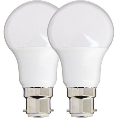 2er-Pack LED-Lampen A60 mit B22-Fassung, 10 W (entspricht 60 W), warmweißes Licht, energiesparend, ideal für Wohnzimmer, Küche und Schlafzimmer