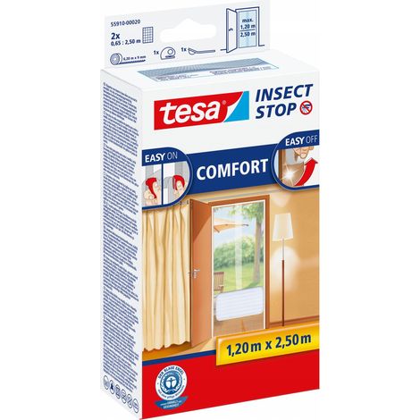 tesa COMFORT 55910-00020-00 Tür-Fliegengitter (B x H) 1200 mm x 2500 mm Weiß 1 St. (1/5)