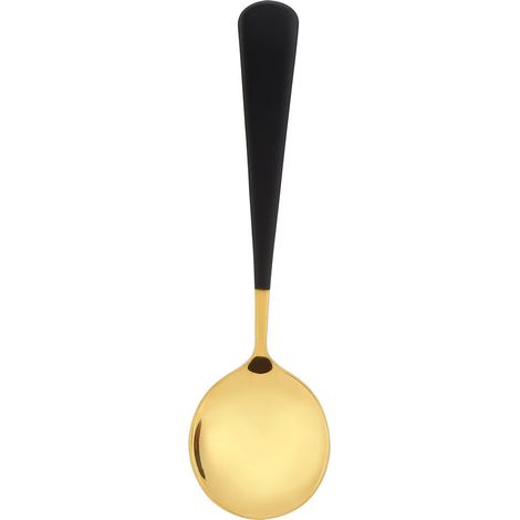 Cuillère à soupe en acier inoxydable, forme arrondie, pour restaurant, cuisine et maison, usage domestique et professionnel (1/5)