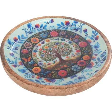 Signes Grimalt Plato Cocina  Plato Arbol Vida S Cajas Y Bandejas Marrón 15x15x3cm 36965