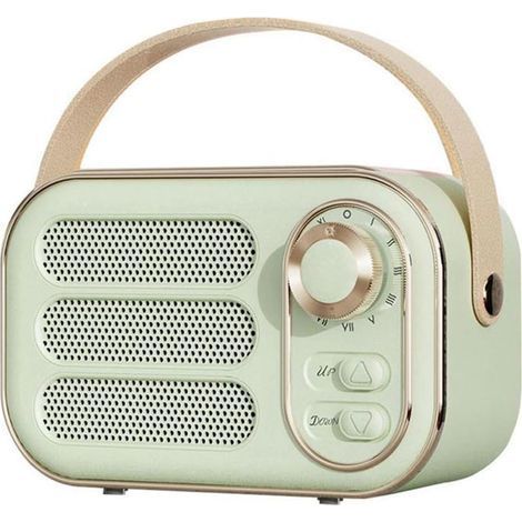 Green - Retro Speaker 360 Stereo Effect Bluetooth Mini Speaker Vintage Radio Home Decor Sound Box for Outdoor (1/3)