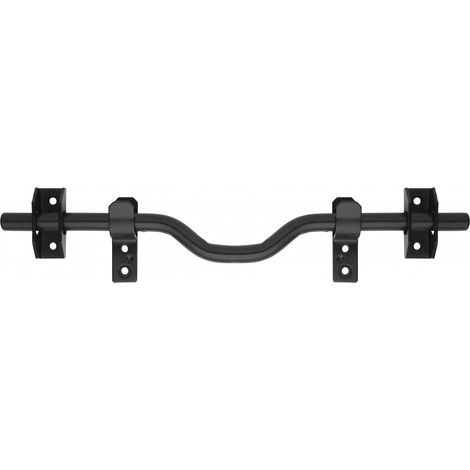 Barre de sécurité pour volet bois, acier, Ø18x460mm, zingué noir - SERRUPRO