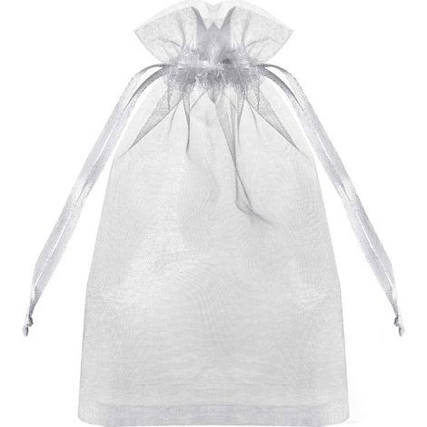 Pochettes en organza - Sachets cadeaux - Pochettes à bijoux - Sachets à bonbons - Lot de 100, transparentes et légères - Fermeture facile par cordon en satin - Réutilisables et résistantes, idéales po (1/5)