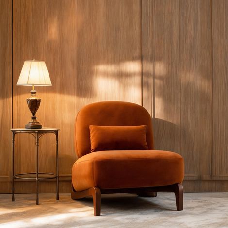 Fauteuil coloris marron en similicuir bois 86,9 x 72,1 x 69,9 cm (1/5)